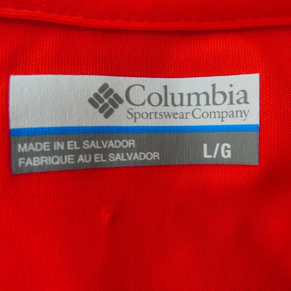 NEW Columbia Omni Shade Hoodie Performance Neon Orange V Neck Long Sleeve L - Picture 4 of 7
